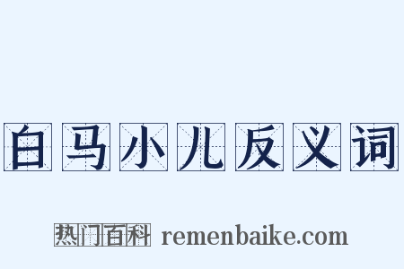 白马小儿反义词是什么意思的图片